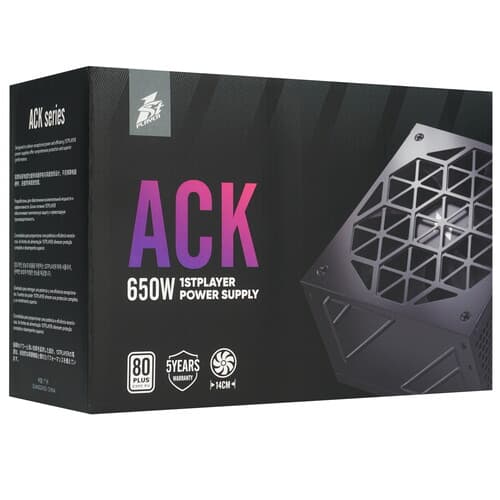 Блок питания 1STPLAYER ACK 650W Black [HA-650AC1] черный thumb 7