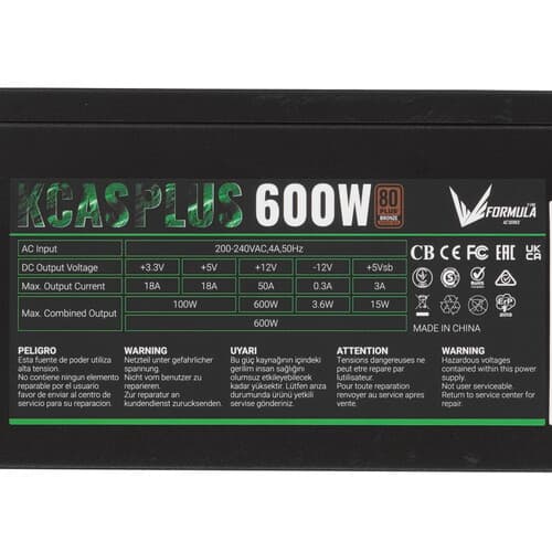 Блок питания Formula KCAS PLUS 600W  черный thumb 4