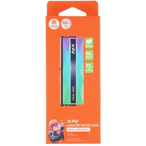 XPG (ADATA) Оперативная память ADATA LANCER NEON RGB [AX5U6400C3216G-CLANRSG] 16 ГБ, фото 4