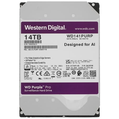 Western Digital 14 ТБ Жесткий диск WD Purple Pro [WD141PURP]
