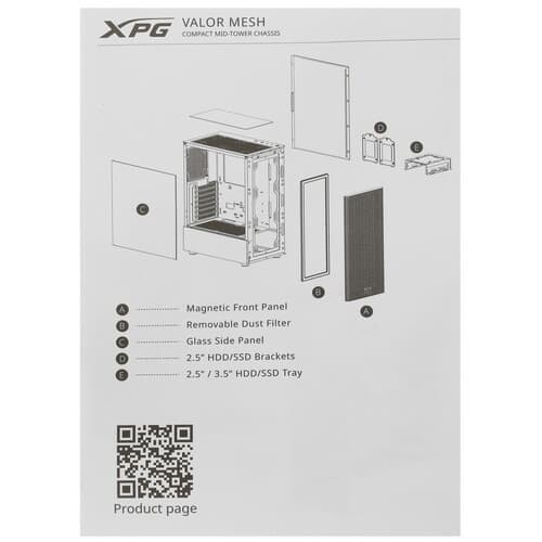 Корпус ADATA XPG VALOR MESH [VALORMESHWOF-WHCWW] белый thumb 14