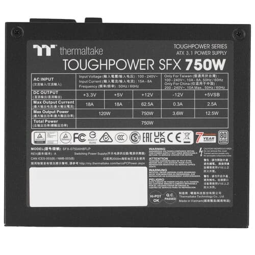 Блок питания Thermaltake Toughpower SFX 750W Platinum [PS-STP-0750FNFAPE-1] черный thumb 4