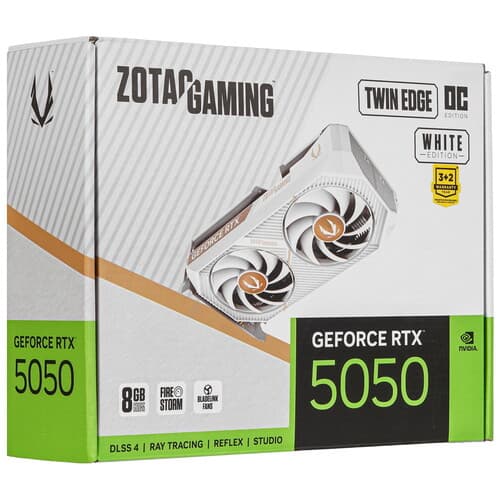 Zotac Видеокарта ZOTAC GeForce RTX 5050 GAMING Twin Edge OC White Edition [ZT-B50500Q-10M], фото 9