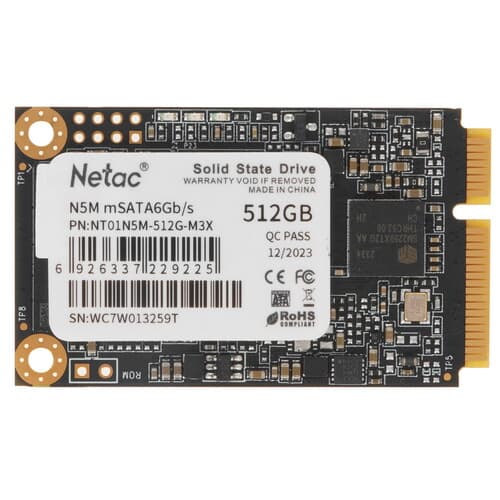 Netac 512 ГБ MSATA накопитель Netac N5M [NT01N5M-512G-M3X]
