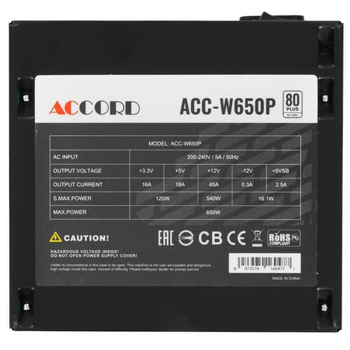 Блок питания Accord ACC-W650P [ACC-W650P] черный thumb 4