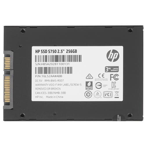 HP 256 ГБ 2.5" SATA накопитель HP S750 [16L52AA#ABB], фото 2