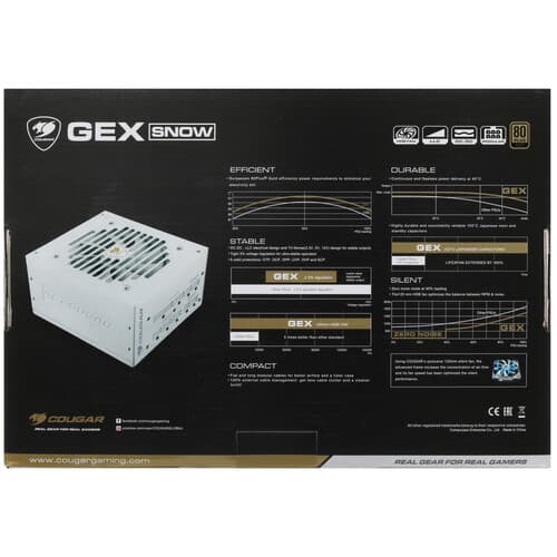Блок питания Cougar GEX 650 SNOW [31GE065002R01] белый thumb 8