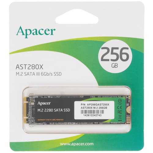 256 ГБ M.2 SATA накопитель Apacer AST280X [AP256GAST280X-1] thumb 1