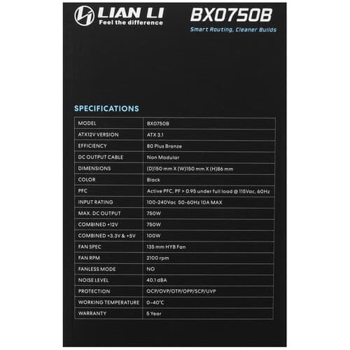 Блок питания LIAN LI BX 750B [G9P.BX0750B.B000.RU] черный thumb 8