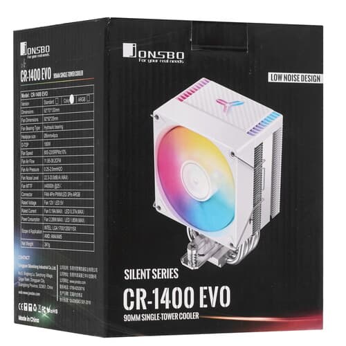 JONSBO Кулер для процессора JONSBO CR-1400 EVO Color White [CR-1400 EVO Color White] белый, фото 13