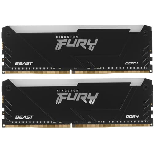 Kingston FURY Оперативная память Kingston FURY Beast Black RGB [KF432C16BB12AK2/32WP] 32 ГБ
