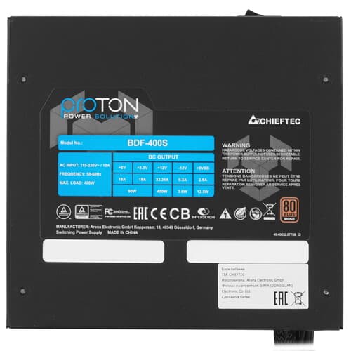 Блок питания Chieftec Proton BDF-400S BULK  черный thumb 4