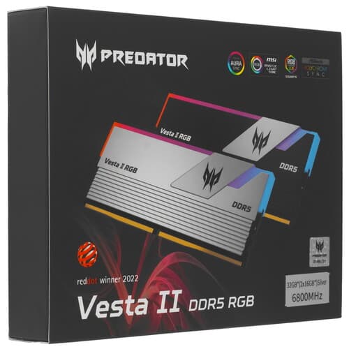 Acer Оперативная память Acer Predator Vesta II RGB [BL.9BWWR.361] 32 ГБ, фото 4