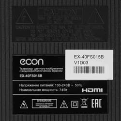 ECON 40" (102 см) Телевизор ECON EX-40FS015B черный, фото 8