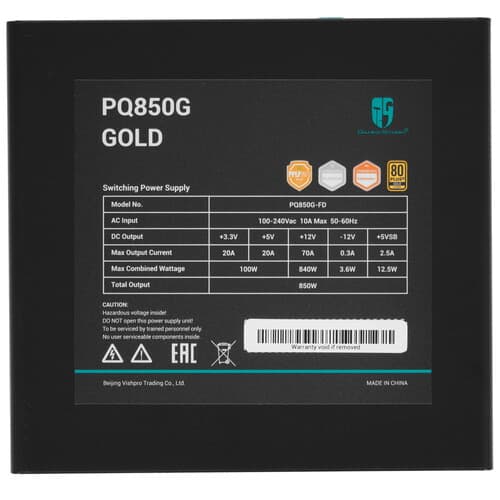 Блок питания DEEPCOOL GamerStorm PQ850G [R-PQ850G-FD0B-WGEU-V1] черный thumb 4