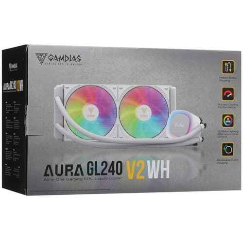 Система охлаждения GAMDIAS AURA GL240 V2  белая thumb 11