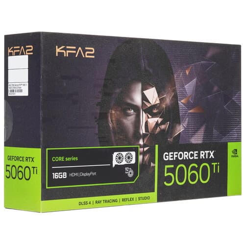 KFA2 Видеокарта KFA2 GeForce RTX 5060 Ti CORE OC 2FAN LED Black [56IZN8MDCPOK], фото 11