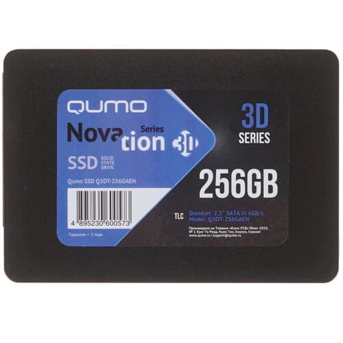 QUMO 256 ГБ 2.5" SATA накопитель QUMO Novation 3D [Q3DT-256GAEN]