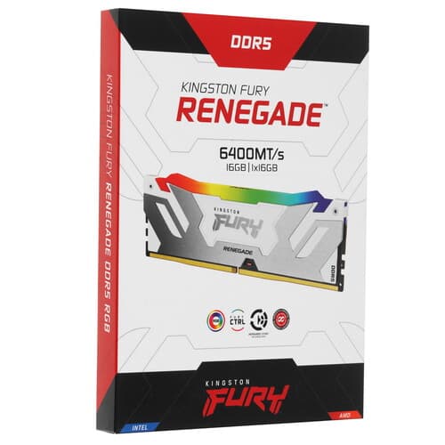 Kingston FURY Оперативная память Kingston Fury Renegade White RGB [KF564C32RWA-16] 16 ГБ, фото 6