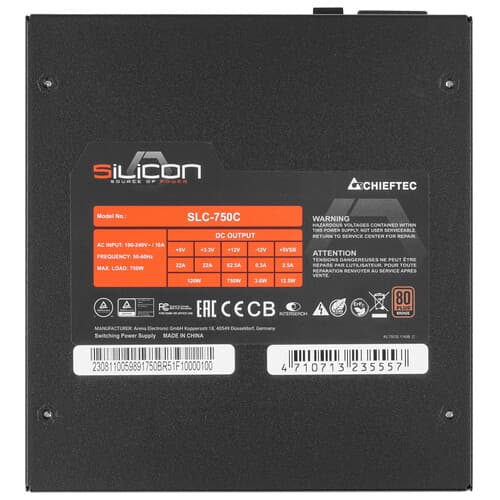 Блок питания Chieftec Silicon 750W [SLC-750C] черный thumb 4