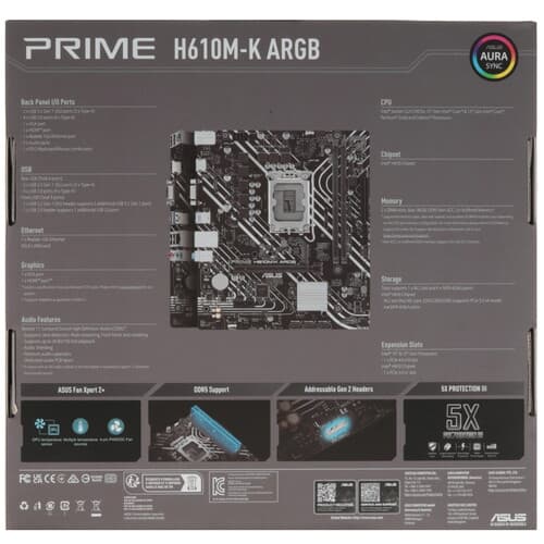 Материнская плата ASUS PRIME H610M-K ARGB thumb 7