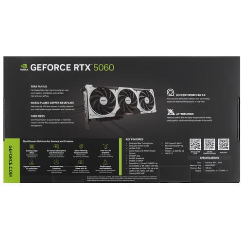 Видеокарта MSI GeForce RTX 5060 VENTUS 3X [RTX 5060 8G VENTUS 3X] thumb 8