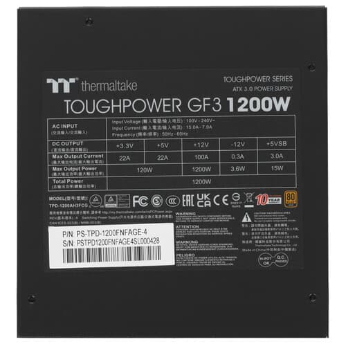 Блок питания Thermaltake Toughpower GF3 1200W [PS-TPD-1200FNFAGE-4] черный thumb 4