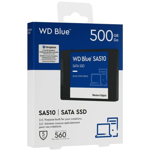 Western Digital 500 ГБ 2.5" SATA накопитель WD Blue SA510 [WDS500G3B0A], фото 5