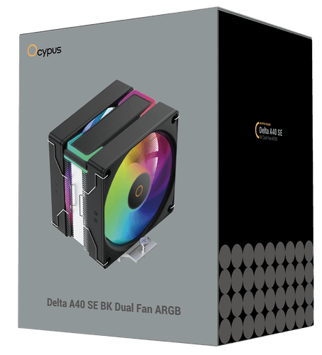 Ocypus Кулер для процессора Ocypus Delta A40 SE Dual Fan ARGB [Delta-A40-BK2AAWN00S-GL] черный, фото 8