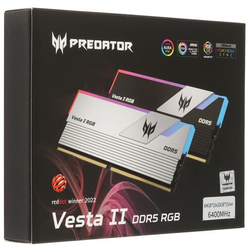 Acer Оперативная память Acer Predator Vesta II RGB [BL.9BWWR.365] 64 ГБ, фото 4
