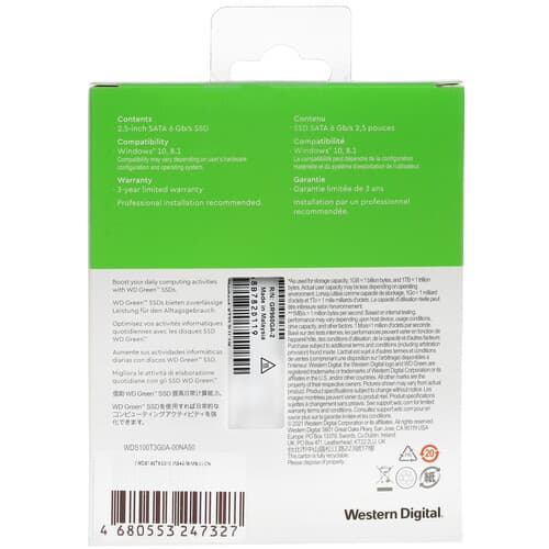 Western Digital 1000 ГБ 2.5" SATA накопитель WD Green [WDS100T3G0A], фото 5