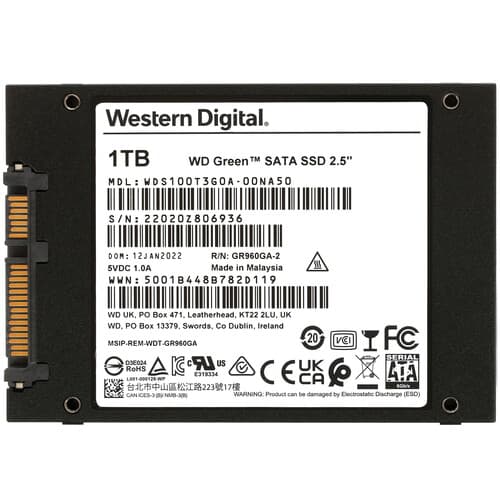Western Digital 1000 ГБ 2.5" SATA накопитель WD Green [WDS100T3G0A], фото 2