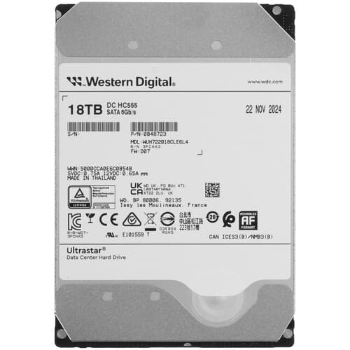 18 ТБ Жесткий диск WD Ultrastar DC HC555 [WUH722018CLE6L4] thumb 1
