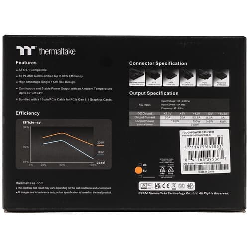 Блок питания Thermaltake Toughpower GX3 750W [PS-TPD-0750NNFAGE-C] черный thumb 7