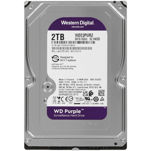 Western Digital 2 ТБ Жесткий диск WD Purple [WD23PURZ]