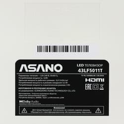 Asano 43" (108 см) Телевизор Asano 43LF5011T белый, фото 6