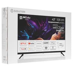 Evolution 43" (108 см) Телевизор Evolution WOS43MR1UHD черный, фото 12