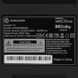 Evolution 43" (108 см) Телевизор Evolution WOS43MR1UHD черный, фото 6