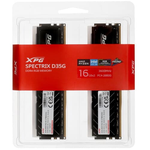 XPG (ADATA) Оперативная память ADATA XPG SPECTRIX D35G RGB [AX4U360016G18I-DTBKD35G] 32 ГБ, фото 4
