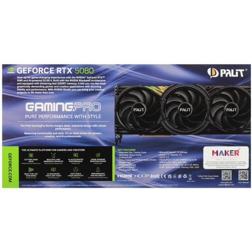 Palit Видеокарта Palit GeForce RTX 5080 GamingPro OC V1 [NE75080S19T2-GB2031Y], фото 9