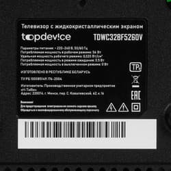 Topdevice 32" (81 см) Телевизор Topdevice TDWC32BF5260V черный, фото 6