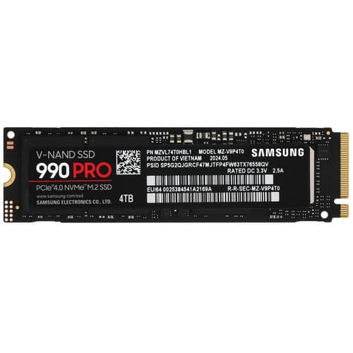4000 ГБ M.2 NVMe накопитель Samsung 990 PRO [MZ-V9P4T0BW] thumb 1