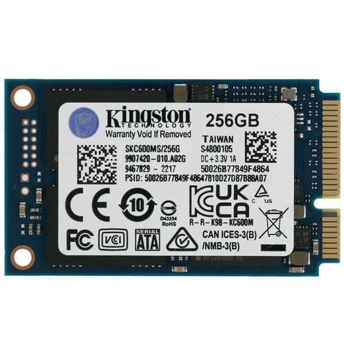 Kingston 256 ГБ MSATA накопитель Kingston KC600 [SKC600MS/256G]