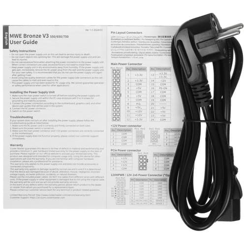 Блок питания Cooler Master MWE Bronze 550 V3 230V [MPE-5501-ACABW-3BEU] черный thumb 6