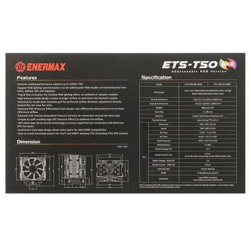 Enermax Кулер для процессора Enermax ETS-T50 AXE ARGB [ETS-T50A-BK-ARGB] черный, фото 12