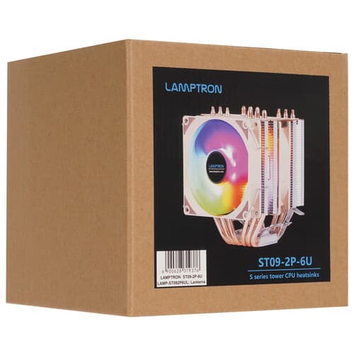 Кулер для процессора Lamptron ST092 Lighted [LAMP-ST092P6UL] коричневый thumb 10