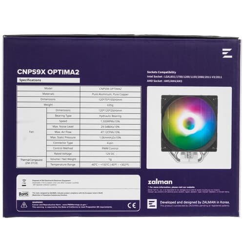 ZALMAN Кулер для процессора ZALMAN CNPS9X OPTIMA2  черный, фото 12