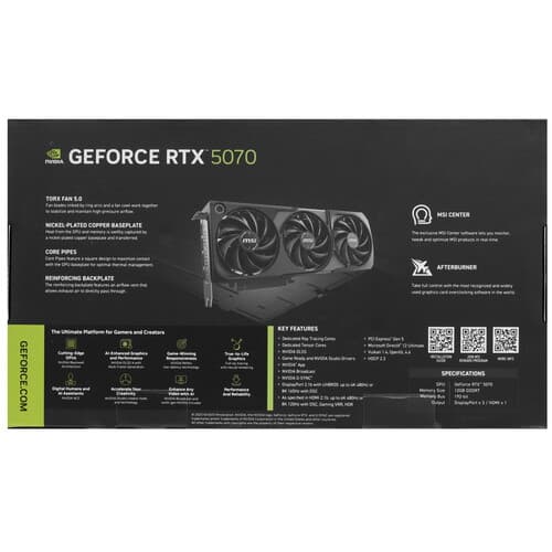 MSI Видеокарта MSI GeForce RTX 5070 SHADOW 3X [RTX 5070 12G SHADOW 3X], фото 10