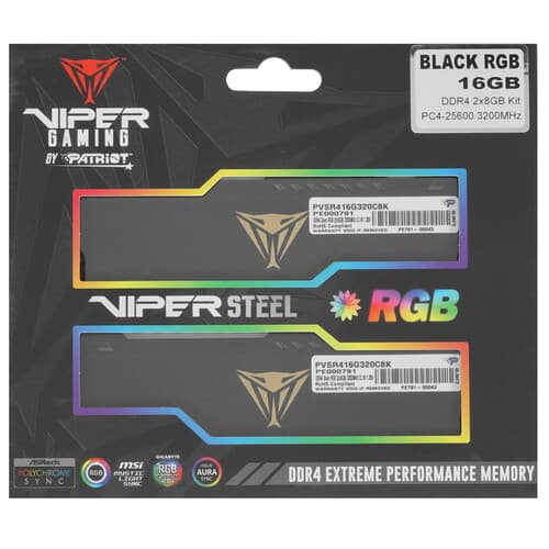 Patriot Memory Оперативная память Patriot Viper Steel RGB [PVSR416G320C8K] 16 ГБ, фото 5
