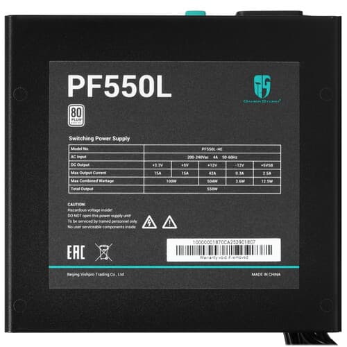 Блок питания DEEPCOOL GamerStorm PF550L [R-PF550L-HE0B-WGEU] черный thumb 4